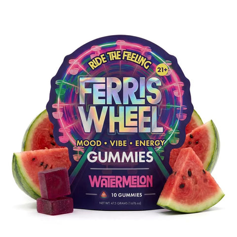 Ferris Wheel Watermelon Daily Mood Gummies 10-Pack, watermelon flavored gummies