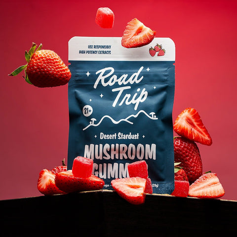 Road Trip Strawberry Mushroom Gummies 8-Pack