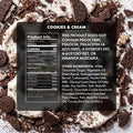 TRE House Extra Strength Mushroom Chocolate Bar Cookies and Cream back panel showing ingredients, proprietary blend, and nutrition facts