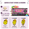 TRE House Extra Strength Mushroom Chocolate Bar Fruity Cereal usage guide and serving size dosage instructions