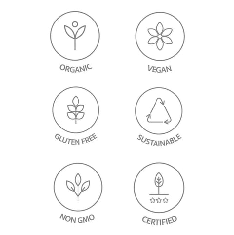 Certified organic and natural mushroom supplement quality badges - Alpha Fungi